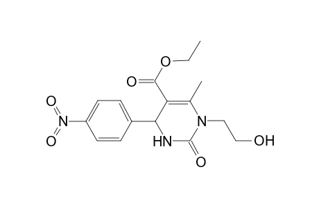 1-(2-Hydroxy-ethyl)-6-methyl-4-(4-nitro-phenyl)-2-oxo-1,2,3,4-tetrahydro-pyrimidine-5-carboxylic acid ethyl ester