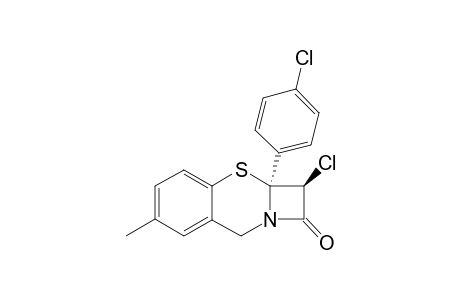 2-(p-Chlorophenyl)-6-methyl-11-chloro-10-oxo-1-thia-3-azatricyclo[6.8.4.0.0]dodeca-5,7,8a-triene