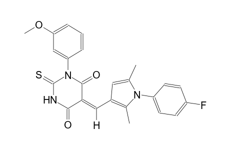 (5Z)-5-{[1-(4-fluorophenyl)-2,5-dimethyl-1H-pyrrol-3-yl]methylene}-1-(3-methoxyphenyl)-2-thioxodihydro-4,6(1H,5H)-pyrimidinedione
