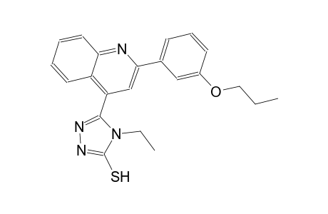 4-ethyl-5-[2-(3-propoxyphenyl)-4-quinolinyl]-4H-1,2,4-triazole-3-thiol