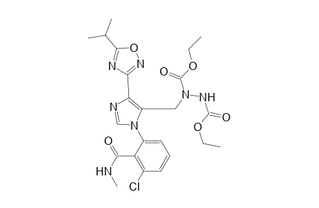 1,2-Hydrazinedicarboxylic acid, 1-[[1-[3-chloro-2-[(methylamino)carbonyl]phenyl]-4-[5-(1-methylethyl)-1,2,4-oxadiazol-3-yl]-1H-imidazol-5-yl]methyl]-, diethyl ester