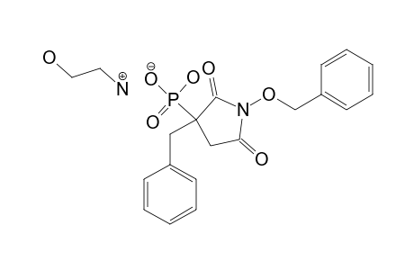 2-HYDROXYETHANAMINIUM-HYDROGEN-(3-BENZYL-1-BENZYLOXY-2,5-DIOXOPYRROLIDIN-3-YL)-PHOSPHONATE