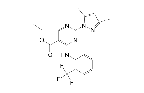 ethyl 2-(3,5-dimethyl-1H-pyrazol-1-yl)-4-[2-(trifluoromethyl)anilino]-5-pyrimidinecarboxylate