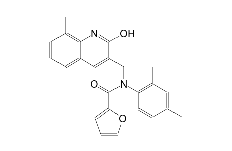 N-(2,4-dimethylphenyl)-N-[(2-hydroxy-8-methyl-3-quinolinyl)methyl]-2-furamide