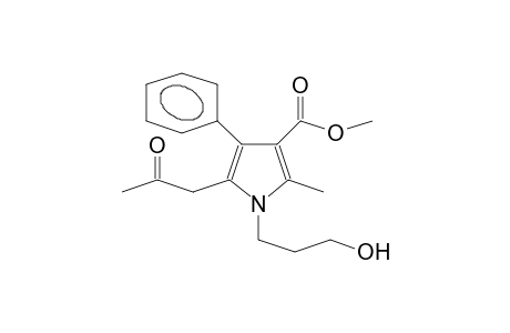 Methyl 4-phenyl-N-(3-hydroxypropyl)-2-methyl-5-(2-oxopropyl)pyrrol-3-carboxylate
