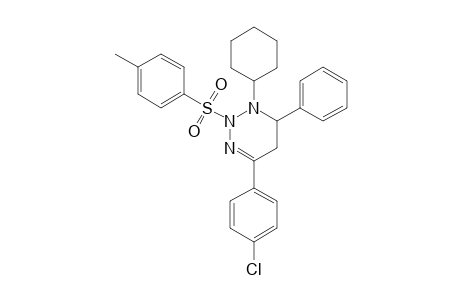 4-(4-CHLOROPHENYL)-1-CYCLOHEXYL-6-PHENYL-2-TOSYL-1,2,5,6-TETRAHYDRO-1,2,3-TRIAZIN