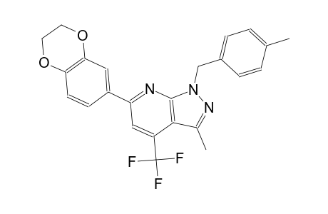 1H-pyrazolo[3,4-b]pyridine, 6-(2,3-dihydro-1,4-benzodioxin-6-yl)-3-methyl-1-[(4-methylphenyl)methyl]-4-(trifluoromethyl)-