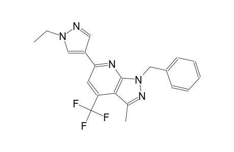 1H-pyrazolo[3,4-b]pyridine, 6-(1-ethyl-1H-pyrazol-4-yl)-3-methyl-1-(phenylmethyl)-4-(trifluoromethyl)-