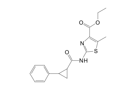 Thiazole-4-carboxylic acid, 5-methyl-2-(2-phenylcyclopropanoylamino)-, ethyl ester