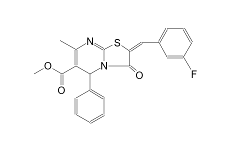 methyl (2E)-2-(3-fluorobenzylidene)-7-methyl-3-oxo-5-phenyl-2,3-dihydro-5H-[1,3]thiazolo[3,2-a]pyrimidine-6-carboxylate