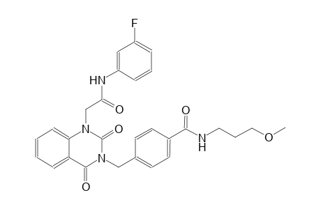 4-[(1-[2-(3-fluoroanilino)-2-oxoethyl]-2,4-dioxo-1,4-dihydro-3(2H)-quinazolinyl)methyl]-N-(3-methoxypropyl)benzamide