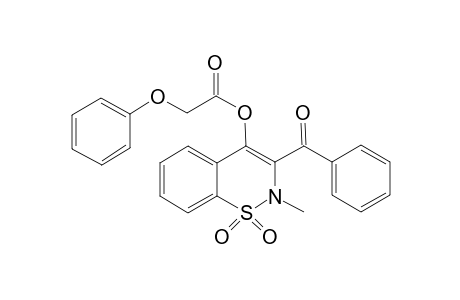 Acetic acid, 2-phenoxy-, 3-benzoyl-2-methyl-2H-1,2-benzothiazin-4-yl ester, S,S-dioxide