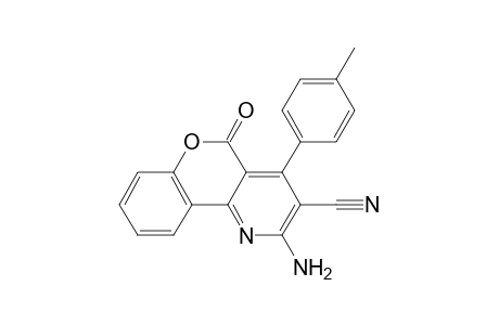 2-Amino-4-(4-methylphenyl)-5-oxo-5H-chromeno[4,3-b]pyridine-3-carbonitrile