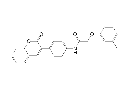 2-(3,4-dimethylphenoxy)-N-[4-(2-oxo-2H-chromen-3-yl)phenyl]acetamide