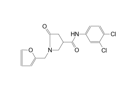 3-pyrrolidinecarboxamide, N-(3,4-dichlorophenyl)-1-(2-furanylmethyl)-5-oxo-