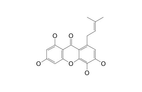 GARCINEXANTHONE-C;1,3,5,6-TETRAHYDROXY-8-(3-METHYLBUT-2-ENYL)-XANTHONE
