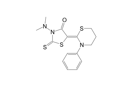 3-Phenyl-2-[4'-oxo-3'-(dimethylamino)-3'-thioxo-1',3'-thiazolidin-5'-ylidene)-tetrahydro-2H-(1,3)-thiazine