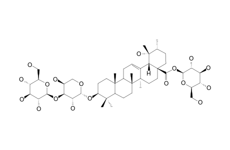 ILEKUDINOSIDE-E;3-O-BETA-D-GLUCOPYRANOSYL-(1->3)-ALPHA-L-ARABINOPYRANOSYL-POLOMIC-ACID-28-O-BETA-D-GLUCOPYRANOSYLESTER