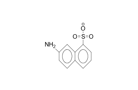 7-Amino-1-naphthalenesulfonic acid, anion