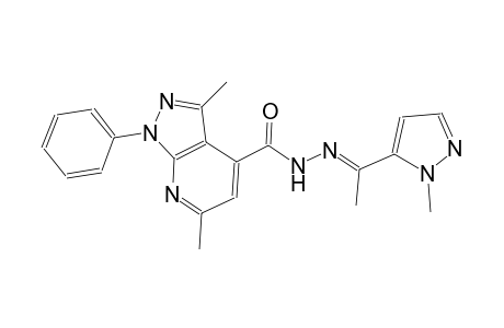 3,6-dimethyl-N'-[(E)-1-(1-methyl-1H-pyrazol-5-yl)ethylidene]-1-phenyl-1H-pyrazolo[3,4-b]pyridine-4-carbohydrazide