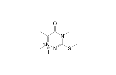 4,5-Dihydro-1,4,6-trimethyl-3-(methylthio)-5-oxo-1,2,4-triazinium iodide