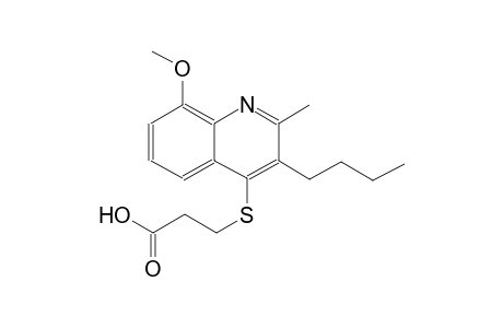 propanoic acid, 3-[(3-butyl-8-methoxy-2-methyl-4-quinolinyl)thio]-