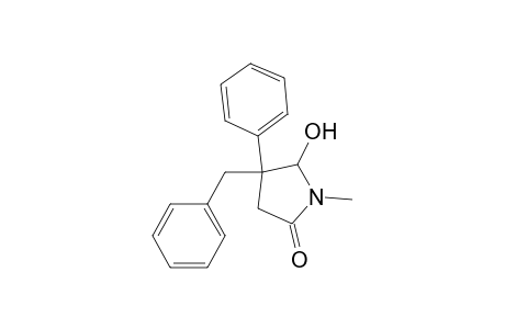 1-Methyl-5-oxidanyl-4-phenyl-4-(phenylmethyl)pyrrolidin-2-one