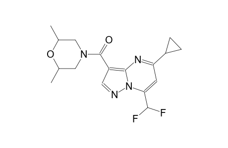 5-cyclopropyl-7-(difluoromethyl)-3-[(2,6-dimethyl-4-morpholinyl)carbonyl]pyrazolo[1,5-a]pyrimidine