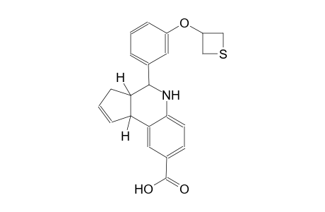 3H-cyclopenta[c]quinoline-8-carboxylic acid, 3a,4,5,9b-tetrahydro-4-[3-(3-thietanyloxy)phenyl]-, (3aS,4R,9bR)-
