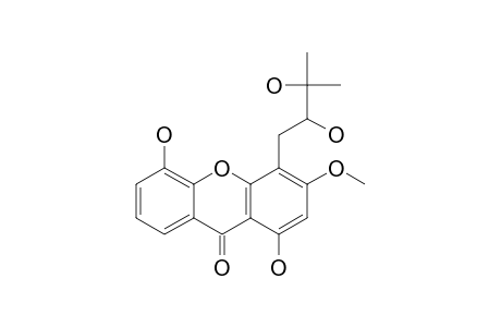 1,5-DIHYDROXY-3-METHOXY-4-(2,3-DIHYDROXY-3-METHYLBUTYL)-XANTHONE;NIGROLINEAXANTHONE-C