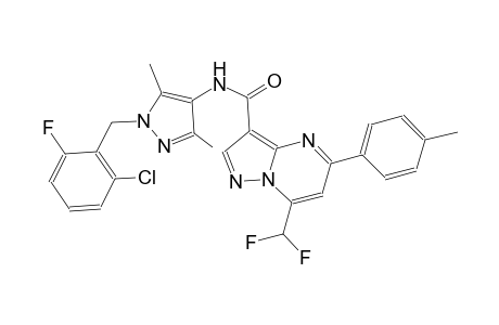N-[1-(2-chloro-6-fluorobenzyl)-3,5-dimethyl-1H-pyrazol-4-yl]-7-(difluoromethyl)-5-(4-methylphenyl)pyrazolo[1,5-a]pyrimidine-3-carboxamide
