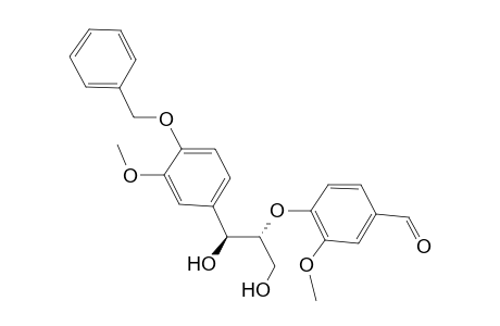 3-Methoxy-4-[(1S,2R)-1-(3-methoxy-4-phenylmethoxy-phenyl)-1,3-bis(oxidanyl)propan-2-yl]oxy-benzaldehyde