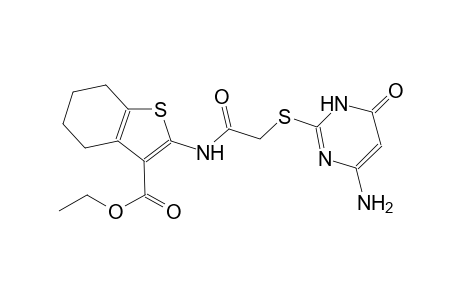 ethyl 2-({[(4-amino-6-oxo-1,6-dihydro-2-pyrimidinyl)sulfanyl]acetyl}amino)-4,5,6,7-tetrahydro-1-benzothiophene-3-carboxylate