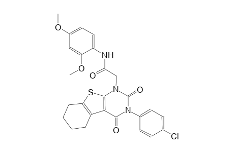 2-(3-(4-chlorophenyl)-2,4-dioxo-3,4,5,6,7,8-hexahydro[1]benzothieno[2,3-d]pyrimidin-1(2H)-yl)-N-(2,4-dimethoxyphenyl)acetamide