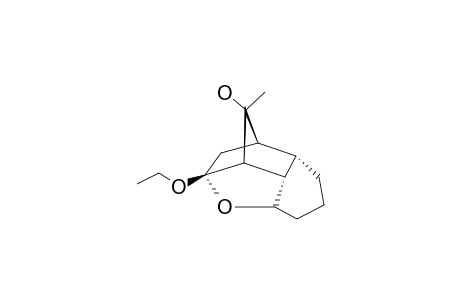 (+/-)-(1S*,3R*,5R*,6R*,7S*,8S*,9R*)-3-ETHOXY-6-METHYL-2-OXATETRACYCLO-[6.4.0.0(3,7).0(5,9)]-DODECAN-6-OL