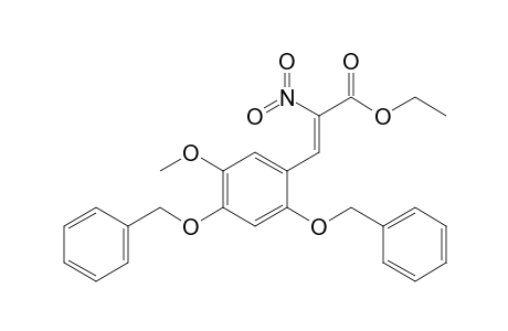 (Z)-3-(2,4-dibenzoxy-5-methoxy-phenyl)-2-nitro-acrylic acid ethyl ester