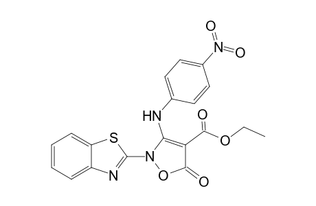 Ethyl 2-(benzothiazol-2'-yl)-3-[(p-nitrophenyl)amino]-5-oxo-2,5-dihydroisoxazole-4-carboxylate