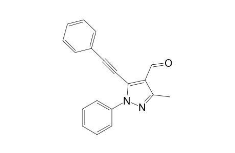 3-Methyl-1-phenyl-5-(phenylethynyl)-1H-pyrazole-4-carbaldehyde