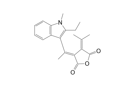 (E)-3-[1-(2-Ethyl-1-methyl-3-indolyl)ethylidene]-4-isopropylidenedihydro-2,5-furandione