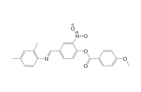benzoic acid, 4-methoxy-, 4-[(E)-[(2,4-dimethylphenyl)imino]methyl]-2-nitrophenyl ester