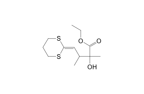 4-(1,3-dithian-2-ylidene)-2-hydroxy-2,3-dimethylbutanoic acid ethyl ester