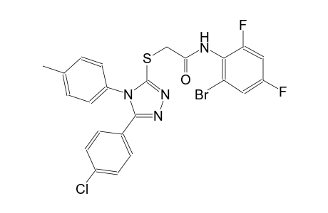 N-(2-bromo-4,6-difluorophenyl)-2-{[5-(4-chlorophenyl)-4-(4-methylphenyl)-4H-1,2,4-triazol-3-yl]sulfanyl}acetamide