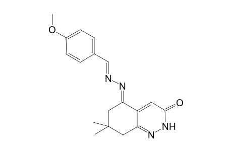 Cinnoline-3,5(2H,6H)-dione, 7,8-dihydro-7,7-dimethyl-, 5-(4-methoxybenzylidene)hydrazone