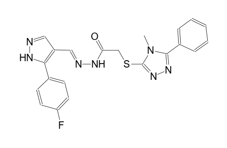 N'-{(E)-[5-(4-fluorophenyl)-1H-pyrazol-4-yl]methylidene}-2-[(4-methyl-5-phenyl-4H-1,2,4-triazol-3-yl)sulfanyl]acetohydrazide