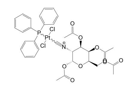 CIS-DICHLORO-(1,3,4,6-TETRA-O-ACETYL-2-DESOXY-2-ISOCYANO-ALPHA-D-GLUCOSE)-(TRIPHENYLPHOSPHANE)-PLATIN-(2)
