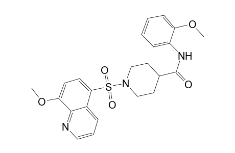 N-(2-methoxyphenyl)-1-(8-methoxyquinolin-5-yl)sulfonyl-piperidine-4-carboxamide