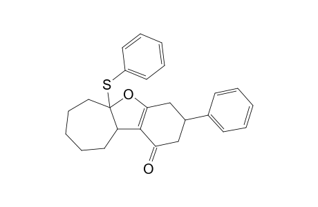 2-Phenyl-9a-phenylsulfanyl-1,2,3,4b,5,6,7,8,9,9a-decahydro-10-oxabenzo[a]azulen-4-one