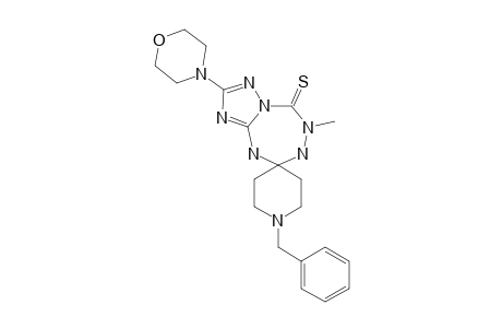 6-METHYL-2-MORPHOLINO-5,6,8,9-TETRAHYDRO-[1,2,4]-TRIAZOLO-[1,5-D]-[1,2,4,6]-TETRAZEPINE-5-7H-THIONE-8-SPIRO-4'-(N-BENZYLPIPERIDINE)