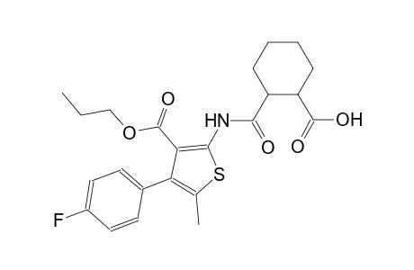 2-({[4-(4-fluorophenyl)-5-methyl-3-(propoxycarbonyl)-2-thienyl]amino}carbonyl)cyclohexanecarboxylic acid