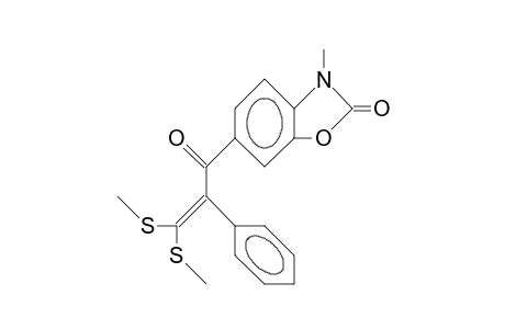 1-(N-Methyl-2-oxo-2,3-dihydro-benzoxazol-6-yl)-3,3-bis(methylthio)-2-phenyl-prop-2-en-1-one